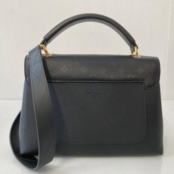 Louis Vuitton Cuir Plume and Cuir Ecume Leather Very One Handle in Noir Satchel - Picture 5 of 13